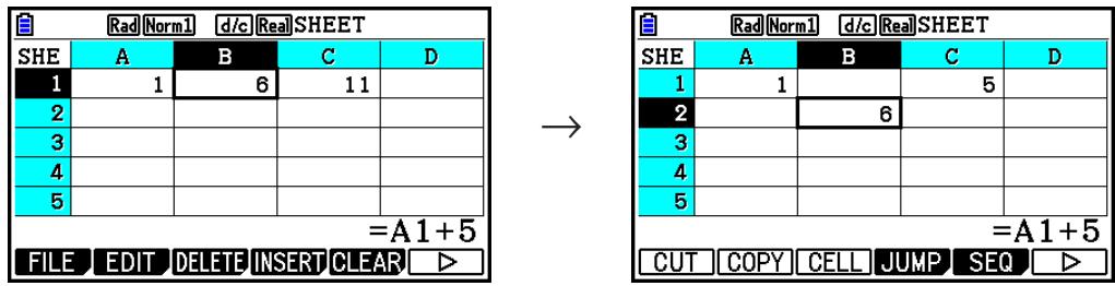 CASIO FX COLOR GRAPH 20 - ■ Couper et coller le contenu d'une cellule - 1