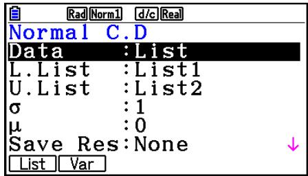 CASIO FX COLOR GRAPH 20 - • Distribution cumulative normale - 1