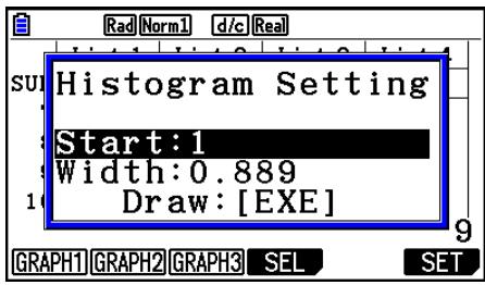 CASIO FX COLOR GRAPH 20 - Histogramme - 1