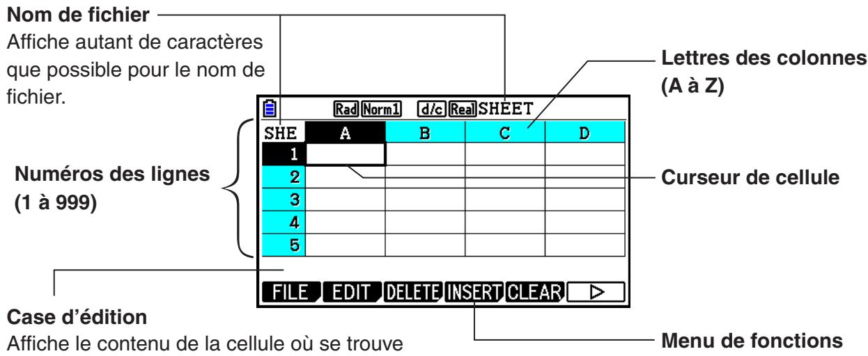 CASIO FX COLOR GRAPH 20 - Notions fondamentales du Tableur et le menu de fonctions - 1