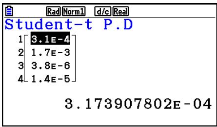 CASIO FX COLOR GRAPH 20 - - Densité de probabilité t de Student - 2