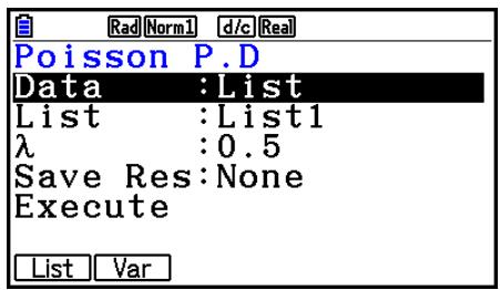 CASIO FX COLOR GRAPH 20 - - Probabilité de Poisson - 1