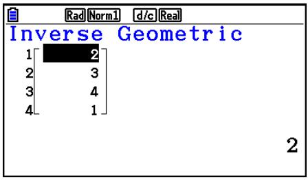 CASIO FX COLOR GRAPH 20 - - Distribution géométrique cumulative inverse - 2