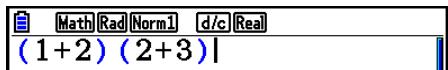 CASIO FX COLOR GRAPH 20 - ■ Couleurs des parenthèses pendant la saisie d'une formule de calcul - 3