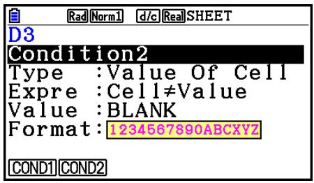 CASIO FX COLOR GRAPH 20 - ■ Présentation générale de la mise en forme conditionnelle - 2