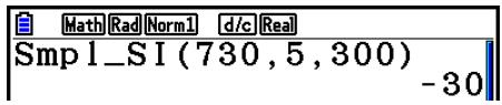 Math Rad Norm1 d/c Real Smp l _ SI (730, 5, 300) -30