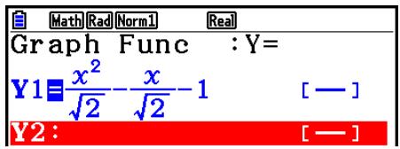 CASIO FX COLOR GRAPH 20 - - Mode d'écriture mathématique dans le mode Graph - 2