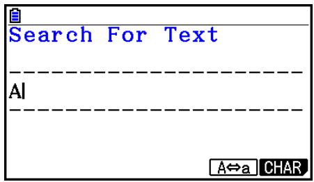 CASIO FX COLOR GRAPH 20 - Exemple Rechercher la lettre « A » dans le programme nommé OCTA - 2