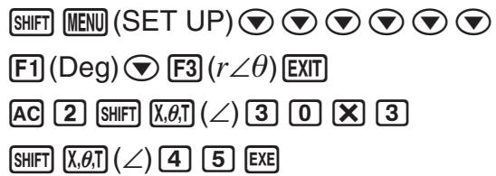 CASIO FX COLOR GRAPH 20 - ■ Format de nombres complexes sous forme polaire - 1