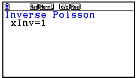 CASIO FX COLOR GRAPH 20 - - Distribution de Poisson cumulative inverse - 3