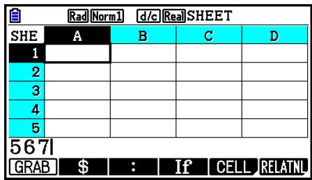 CASIO FX COLOR GRAPH 20 - - Pour remplacer les données actuelles d'une cellule par des nouvelles données - 1