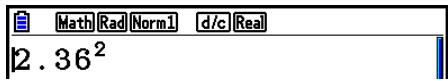 CASIO FX COLOR GRAPH 20 - Exemple Remplacer 2,36 ^2 par sin2,36 ^2 - 4