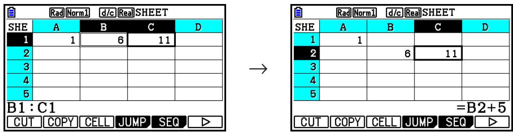CASIO FX COLOR GRAPH 20 - ■ Couper et coller le contenu d'une cellule - 2