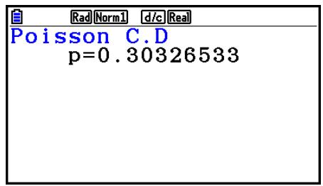 CASIO FX COLOR GRAPH 20 - - Distribution de Poisson cumulative - 3
