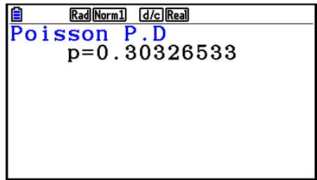CASIO FX COLOR GRAPH 20 - - Probabilité de Poisson - 3