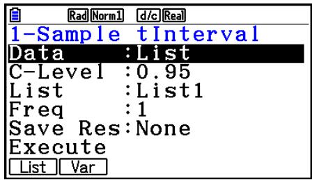 CASIO FX COLOR GRAPH 20 - - Intervalle t à 1 échantillon - 1