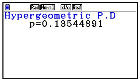 CASIO FX COLOR GRAPH 20 - - Probabilité hypergéométrique - 3