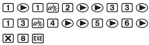 CASIO FX COLOR GRAPH 20 - Exemple Pour effectuer le calcul suivant - 1