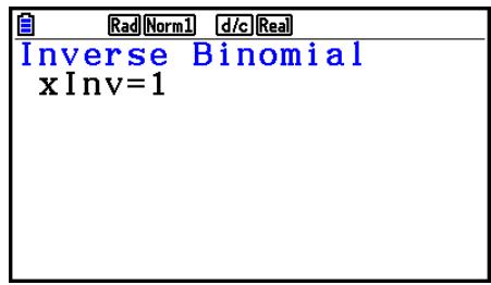 CASIO FX COLOR GRAPH 20 - - Distribution binomiale cumulative inverse - 3