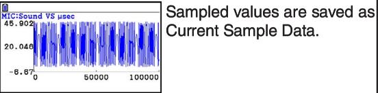 CASIO FX COLOR GRAPH 20 - • Operations during a sampling operation - 1