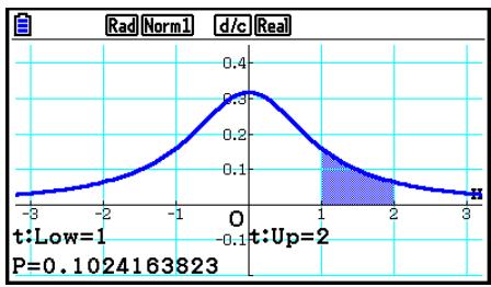 CASIO FX COLOR GRAPH 20 - - Distribution t de Student cumulative - 3