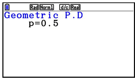 CASIO FX COLOR GRAPH 20 - - Probabilité géométrique - 3