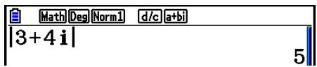 CASIO FX COLOR GRAPH 20 - ■ Valeur absolue (module) et argument - 2