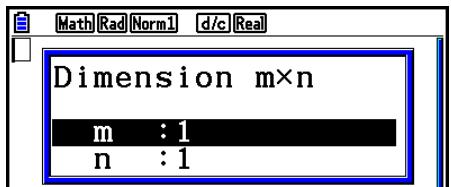 CASIO FX COLOR GRAPH 20 - Exemple Créer une matrice de 2 lignes × 3 colonnes - 1