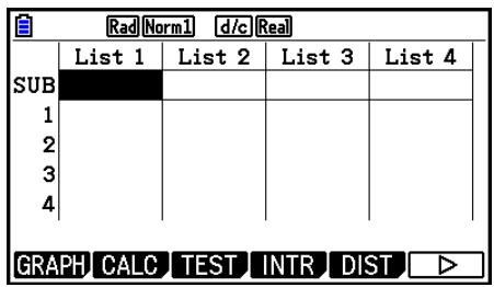 CASIO FX COLOR GRAPH 20 - - Pour nommer une liste - 1