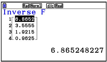 CASIO FX COLOR GRAPH 20 - - Distribution cumulative F inverse - 2