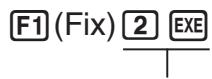 CASIO FX COLOR GRAPH 20 - Exemple Pour fixer deux chiffres après la virgule - 1