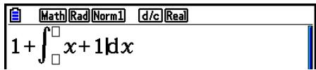 1 + ∫_□ x + 1 |d x