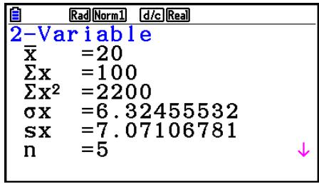 CASIO FX COLOR GRAPH 20 - ■ Calculs statistiques à variable double - 1