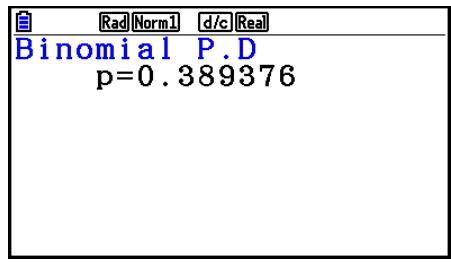 CASIO FX COLOR GRAPH 20 - - Probabilité binomiale - 3