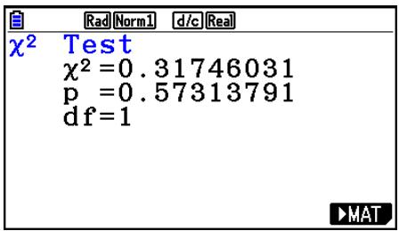 CASIO FX COLOR GRAPH 20 - - Test ^2 à double entrée - 2
