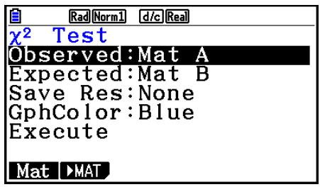 CASIO FX COLOR GRAPH 20 - - Test ^2 à double entrée - 1