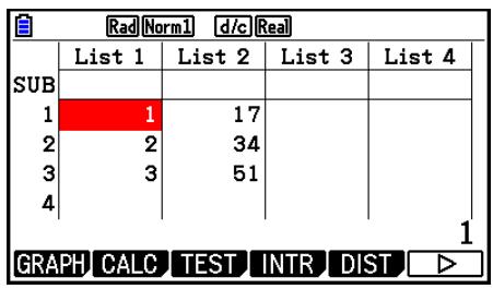CASIO FX COLOR GRAPH 20 - - Pour modifier la couleur des données dans une cellule spécifique - 3