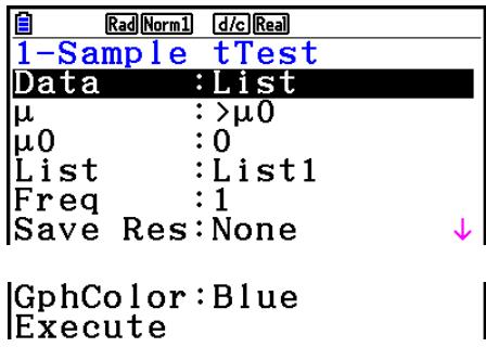 CASIO FX COLOR GRAPH 20 - - Test t à 1 échantillon - 1