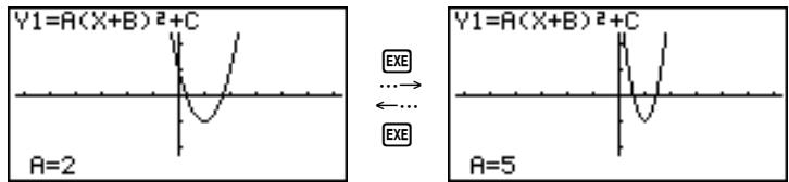 CASIO GRAPH 35,  GRAPH 35+ - Utiliser Stop &amp; Go pour tracer le graphe de l'exemple précédent (page 184) - 1