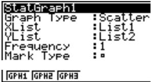 CASIO GRAPH 35,  GRAPH 35+ - - Pour afficher l'écran de réglages généraux de graphe - 1