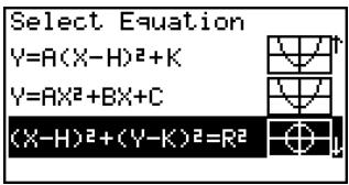 CASIO GRAPH 35,  GRAPH 35+ - Exemple 1 Représenter graphiquement le cercle (X - 1)^2 + (Y - 1)^2 = 2^2 - 2