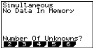 CASIO GRAPH 35,  GRAPH 35+ - ■ Désignation du nombre d'inconnues - 1