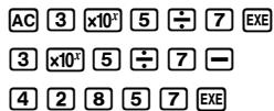 CASIO GRAPH 35,  GRAPH 35+ - Exemple - 1