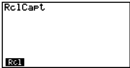CASIO GRAPH 95 - - Pour rappeler une image d'écran de la mémoire d'écrans - 1