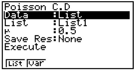 CASIO GRAPH 95 - - Loi de Poisson cumulative - 1