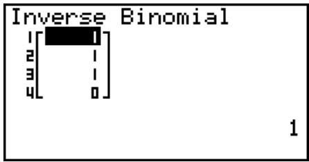 CASIO GRAPH 95 - - Loi binomialie cumulative inverse - 2