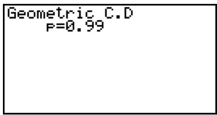 CASIO GRAPH 95 - - Loi géométrique cumulative - 3
