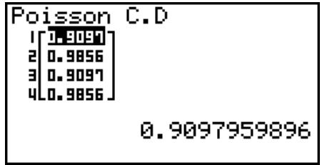 CASIO GRAPH 95 - - Loi de Poisson cumulative - 2