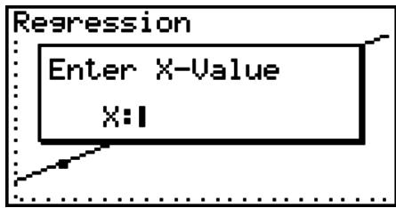 CASIO GRAPH 95 - - Calcul de la valeur estimée pour les graphes de régression - 1