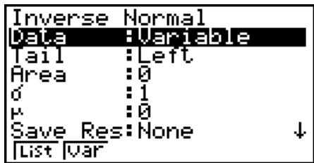 CASIO GRAPH 95 - - Loi normale cumulative inverse - 1
